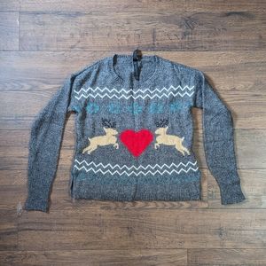 Aeropostale Cozy Reindeer Christmas Sweater Small
